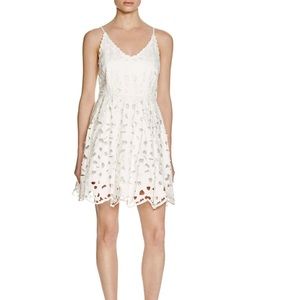 Bloomingdales Lucy Paris white lace cocktail dress